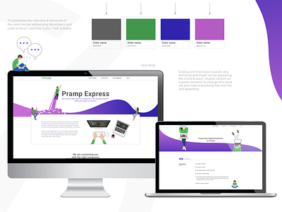 Pramp - Web Design adobe illustrator liran sketch app startups ux viler web web design website