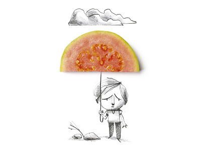 Food vs. Depression draw illustration magazine
