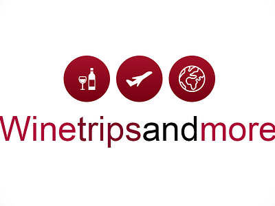 Wine Trips and More Ui/Ux version logo adventure class journey logo party travel uiux wine