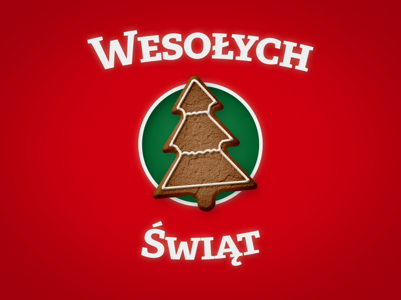 Gingerbread Christmas Card merry christmas wesołych Świąt gingerbread tree