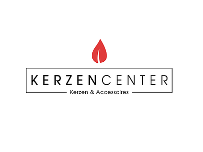 KerzenCenter logo design candle design germany graphic kerzen logo simple