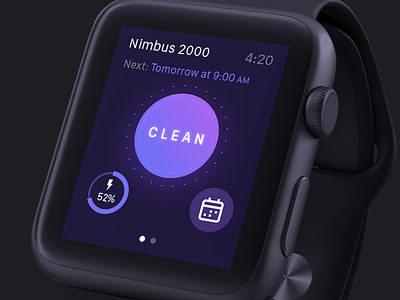 Dobby app for iWatch app apple watch app cleaning assistant dobby interaction design ios iot iwatch long term experience remote control ui ux