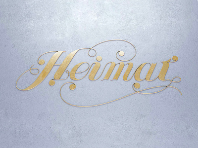 Heimat Logo Development branding design font design gold graphic design lettering logo type type design typography