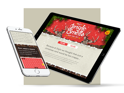 Jingle Smells campaign concepting responsive webdesign