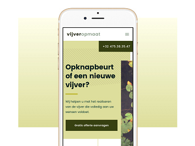 Vijver-op-maat.be branddesign responsive ui design ux design webdesign