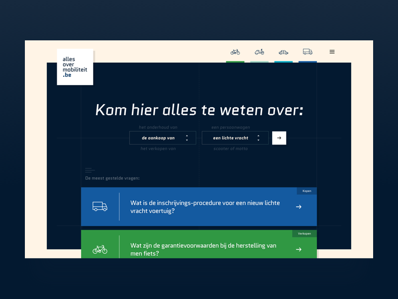 Traxio - allesovermobiliteit.be information knowledge platform mobility branddesign uxdesign uidesign