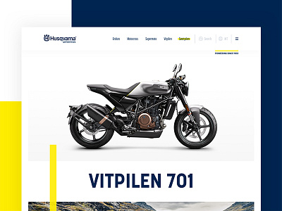 Design Challenge 01 - Vitpilen 701 bike digital design rebranding redesign ui design ux design website