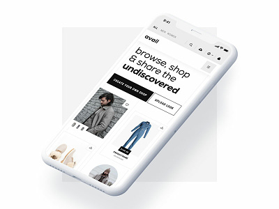 Avail - Browse, Shop & Share the Undiscovered branddesign branding ecommerce fashion platform retail ui design uxdesign webdesign
