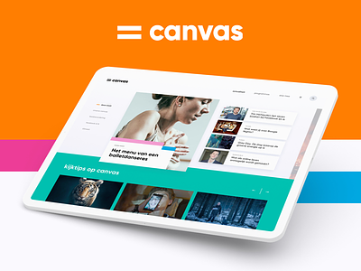 Digital Concept Design for Canvas belgium branding channel television uidesign uxdesign website