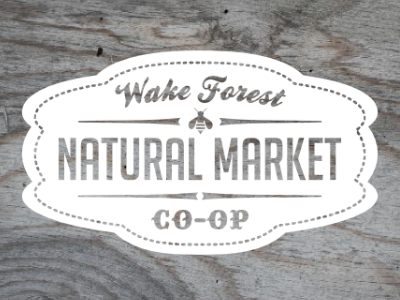Wake Forest Natural Market Co-op Logo bee food logo market natural organic