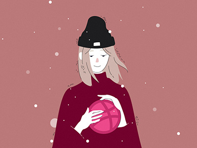 winter dribbble illustration vector