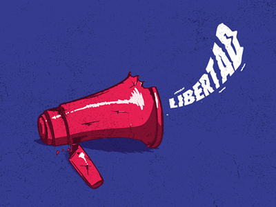 Freedom of speech design freedom human illustration media peace politics rights venezuela