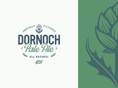 Pale Ale Logo adobe illustrator beer branding branding classic hop logo saltire thistle typography vector