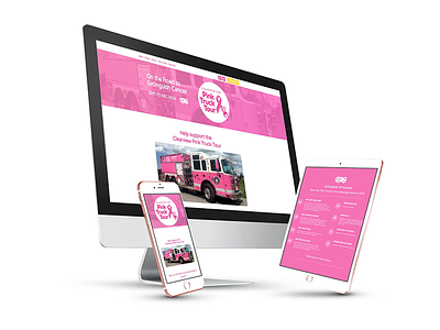 Pink Truck Tour Website branding wordpress wordpress development