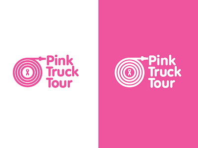 Pink Truck Tour Logo Concept adobe illustrator branding design icons logo logos vector