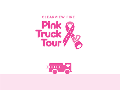 Pink Truck Tour Final Logo adobe illustrator branding design flat icon icons logo logos vector