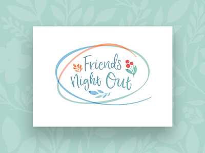Friends Night Out Event Graphic adobe illustrator typography vector