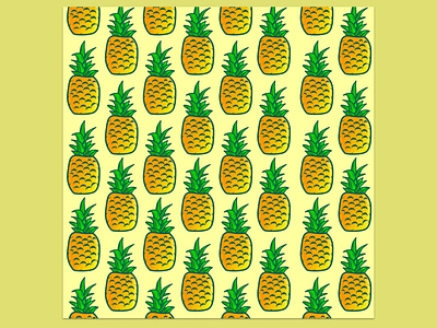 Pineapple illustration pattern