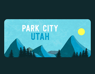 Park City Utah badge creativeart digitalart illustration mountains parkcity photoshop skiing snow trees utah utahshirt vintage winter