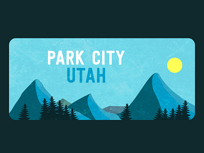 Park City Utah badge creativeart digitalart illustration mountains parkcity photoshop skiing snow trees utah utahshirt vintage winter