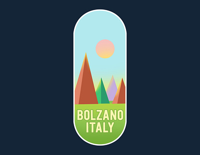 Bolzano Italy Geometric adventure bolzano camper colorful mountains creativeart digitalart dolomite mountains illustration italy mountain photoshop snowboarding