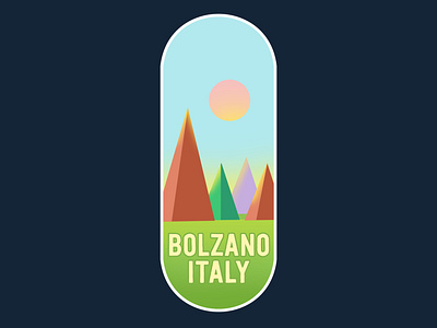 Bolzano Italy Geometric adventure bolzano camper colorful mountains creativeart digitalart dolomite mountains illustration italy mountain photoshop snowboarding