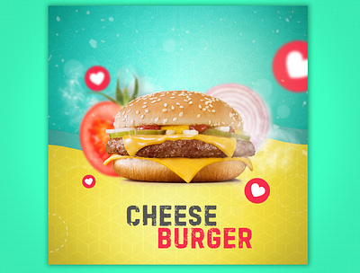 Cheese Burger advert advertise burger creartmood creativeart design design art digitalart freedome illustration imagine logo manipulation photoshop social network socialmedia