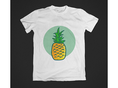 pineapple Illustration t-shirt
