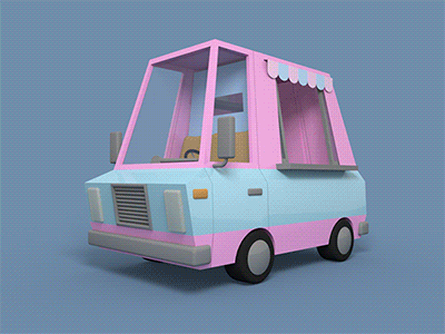 Donut Van 360º 3d c4d donut van vehicle