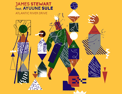 James Stewart feat Ayuune Sule - Vinyl cover art artwork cover art cover design covers graphic graphic design graphicdesign illustraion illustration music vinyl vinyl cover visual design