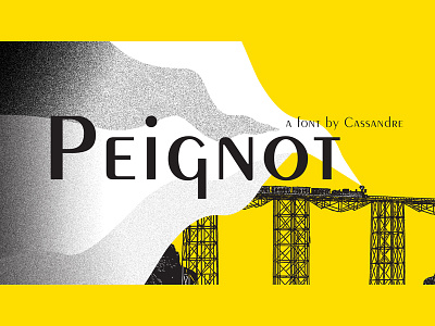Peignot - A font by Cassandre cassandre font french grain illustration monotype peignot police poster train typeface yellow