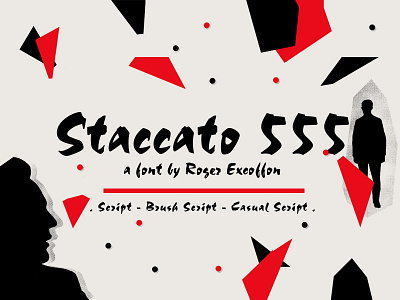 Staccato 555 - a font by Roger Excoffon decorative excoffon font french illustration monotype police staccato typeface