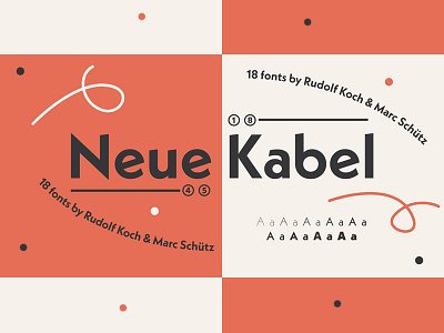 Neue Kabel - Typeface by Rudolf Koch & Marc Schütz bauhaus contemporary font kabel modern neue spring typeface typo