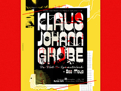 Gig Poster for Klaus Johann Grobe affiche concert venue design gig poster graphic music poster poster art print