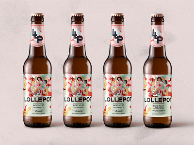 Lollepot - Brasserie des Biches - Packaging beer beer bottle beer branding belgium bold font illustration illustration art lgbtq logo packaging queer