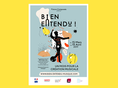 Futurs Composés - Bien Entendu Festival art art print contemporary festival illustration music print