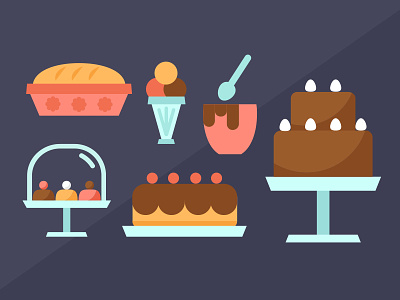 Pastry Elements bake cake candy cooking ice cream pastry sweets vecteezy vector art