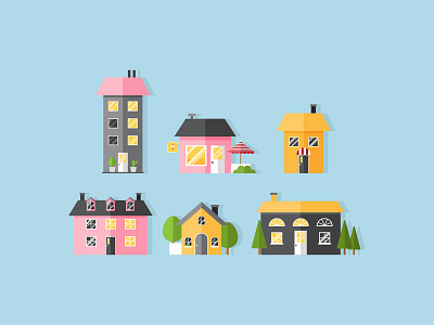 Houses architecture building house housing property real estate vecteezy vector art