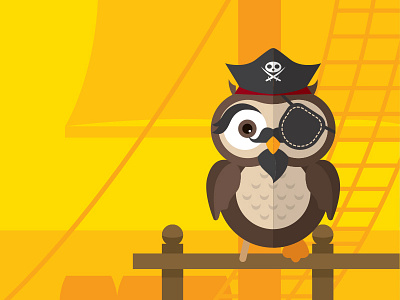 Buho The Pirate animal bird buho hunter ocean owl pirate sea ship treasure vecteezy