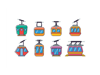 Cable Car Icons