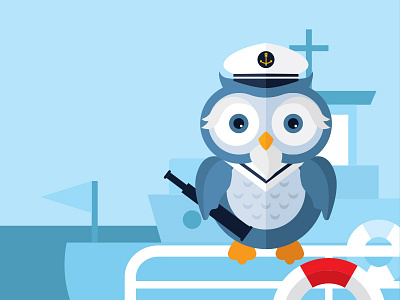 Buho The Sailor adventure animal bird buho ocean owl sail sailor sea ship vecteezy
