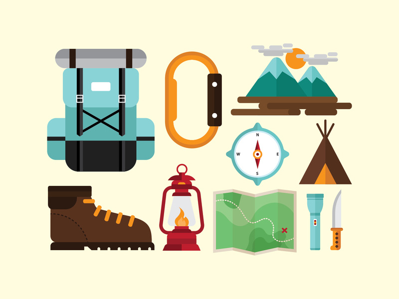 Mountaineer Equipment by Vecteezy on Dribbble