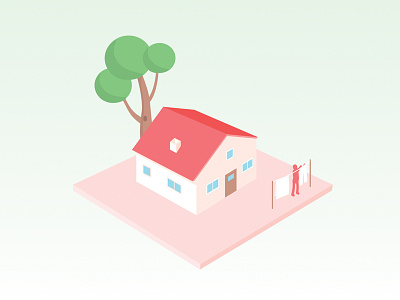 House Illustration home house household illustration tree