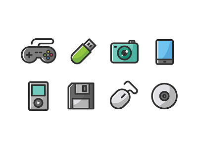 Technology Icons camera ipod mouse pendrive phone smartphone technology usb
