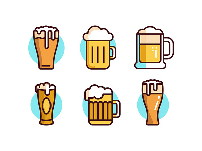 Beer Icons alkohol bar beer drink foam glass icon icons mug pub