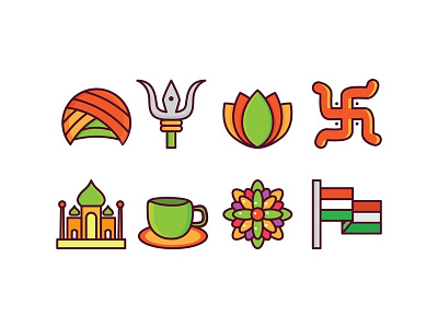 India Icons drink flag guru icon icons india namaste yoga