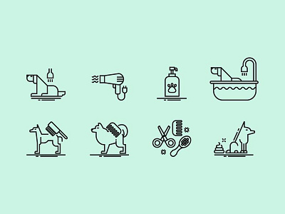 Dog Wash Icons