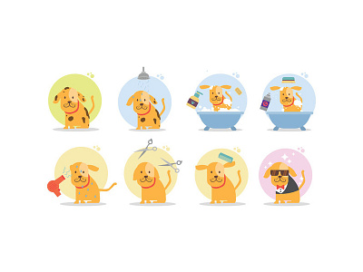 Dog Wash Icons by Vecteezy on Dribbble