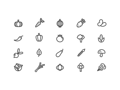 Vegetables food fresh icon icons outline vegetables