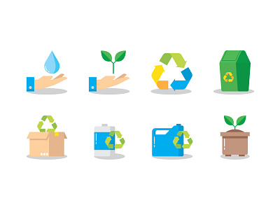 Recycling biodegradable ecology green leaf recycle renewable trash water